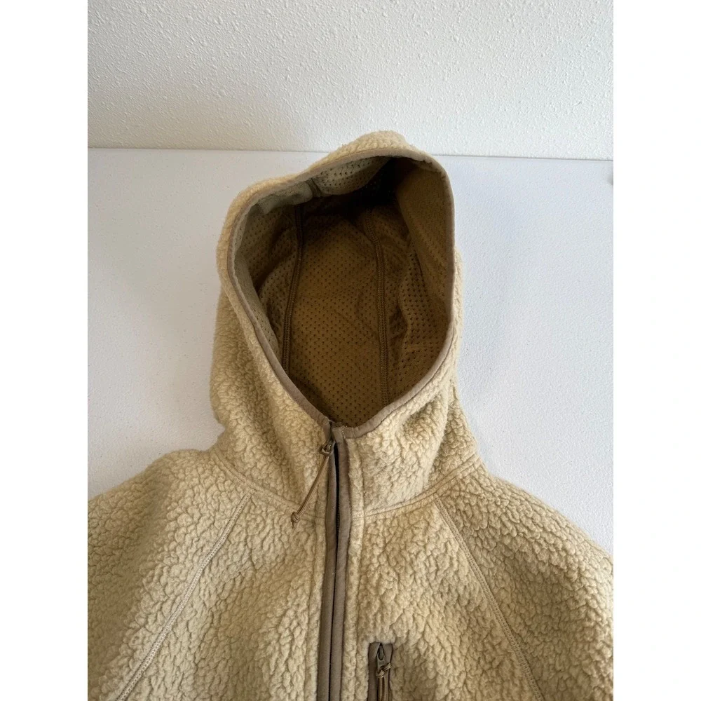 J Crew Nordic All Weather Designs Fleece Hoodie Jacket‎ Tan Size Small